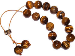 Eye Of The Tiger Worry Beads with 19 Beads Brown
