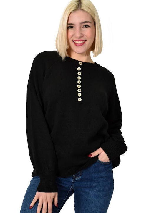 Potre Women's Long Sleeve Pullover Black