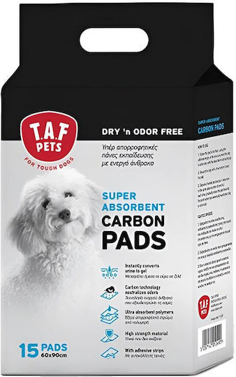 T.A.F. Pets Επιδαπέδια Πάνα Σκύλου με Ενεργό Άνθρακα 90x90cm 15τμχ