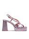 Leder Sandalen Lila