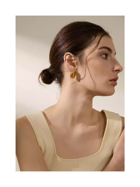 Earrings made of Steel Gold Plated