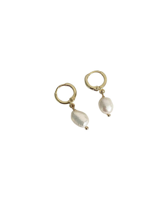 Earrings Gold Plated with Pearls