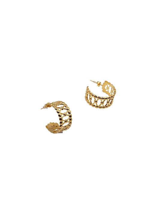 Earrings Hoops made of Steel Gold Plated