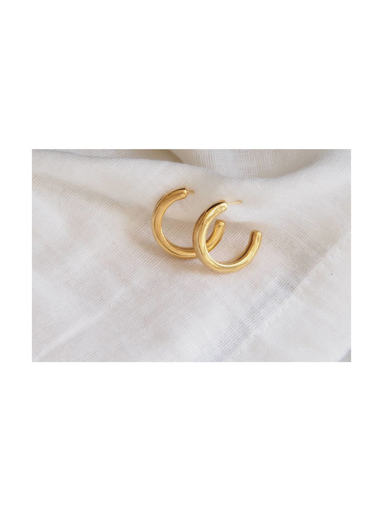 Earrings Hoops made of Steel Gold Plated