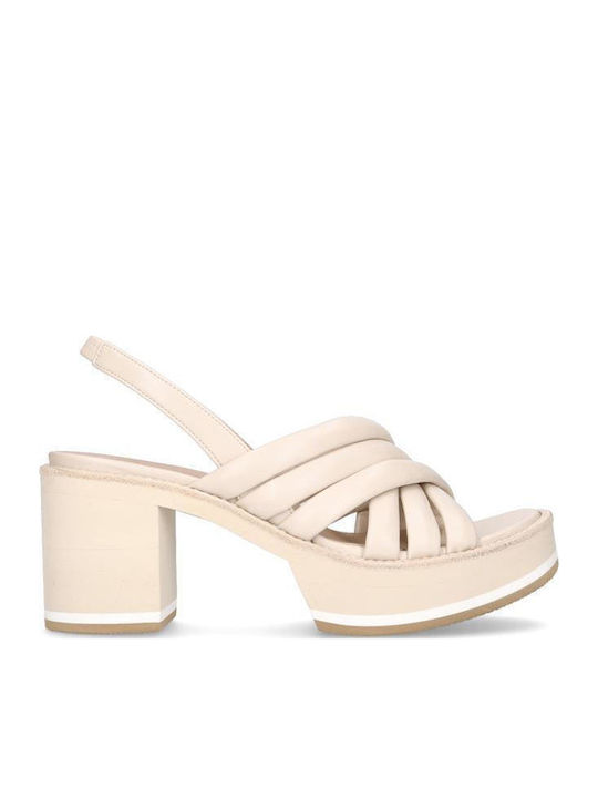 Mascaro Leder Sandalen Beige