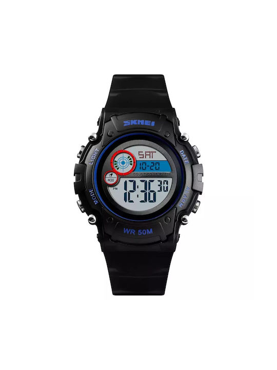 Skmei Kids Digital Watch Happy with Rubber/Plastic Strap Black