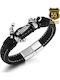 Leather 55 Ανδρικό Βραχιόλι από Δέρμα