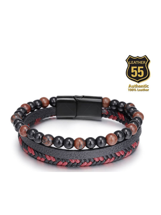 Leather 55 Herren Armband aus Leder
