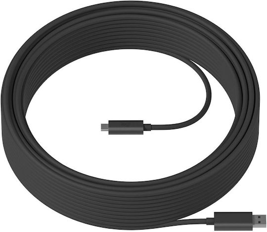 Logitech USB 3.2 Cable USB-C male - USB-A Μαύρο 2.2m 993-001574