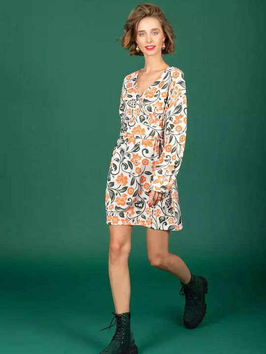 Mini Rochii Wrap-Around Alb