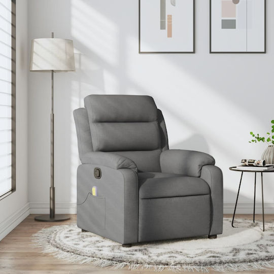 Fotoliu Relax Masaj cu Puf Gri 75x92.5x100cm