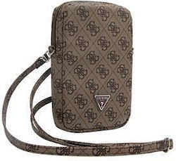 Guess 4g Triangle Logo Wallet Arm Band Brown GUWBZP4GFTSW