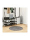 vidaXL Anti-slip Rug Round Charcoal