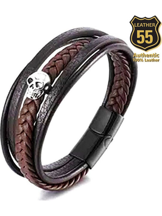 Leather 55 Men's Bracelet made of Leather