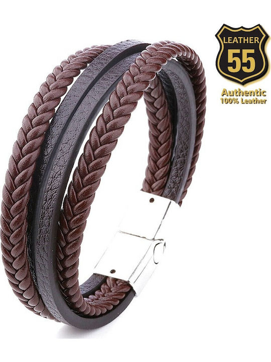 Leather 55 Men's Bracelet made of Leather