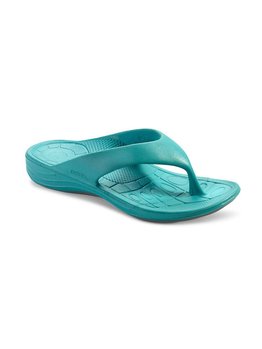 Aetrex Frauen Flip Flops Aqua