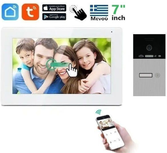 Joytimer Wireless Video Intercom Set Wi-Fi White
