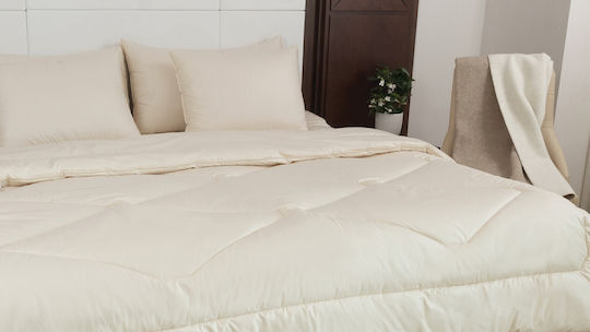 Valeria Home Pătură Simplă Din Lână 140x200 Cm Ecru 450 GSM