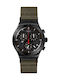 Swatch By Bonfire Herrenuhr 43mm Chronograph Batterie mit Grün Stoffarmband