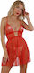 Soiemio Sexy Babydoll Κόκκινο