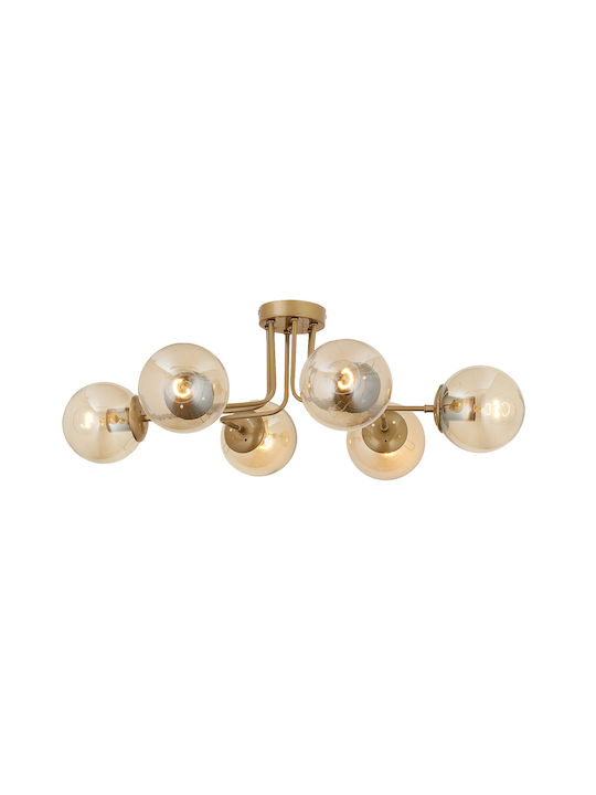 ArteLibre Ceiling Light with Socket E27 80pcs Gold