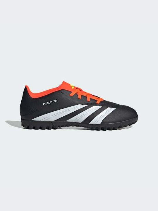 Adidas Predator Club Low Football Shoes TF with Molded Cleats Core Black / Cloud White / Solar Red