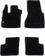 Autopataki Set of Front and Rear Mats 4pcs for Smart ForFour 2014-2019 Black