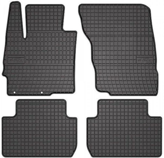Refref Set of Front and Rear Mats 4pcs Tray Type for Mitsubishi Eclipse Cross 2018+ Black