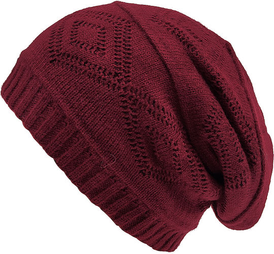 Beanie Unisex Beanie Knitted in Red color