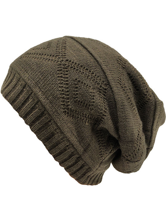 Gift-Me Beanie Unisex Σκούφος Πλεκτός σε Καφέ χρώμα