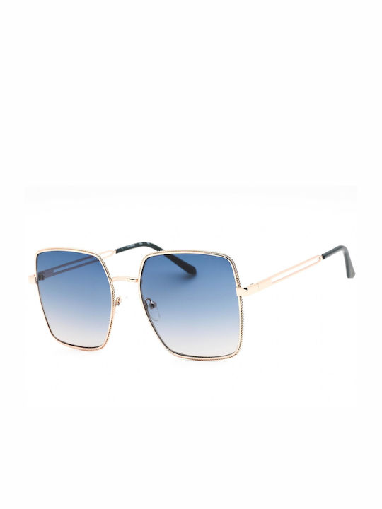 Guess Women's Sunglasses with Gold Metal Frame and Blue Gradient Lens GF0419 28W