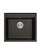 Inter Ceramic Ένθετος Νεροχύτης Inox Μ57xΠ50cm Μαύρος