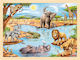 Ξύλινο Παιδικό Puzzle Αφρικής 96pcs Goki