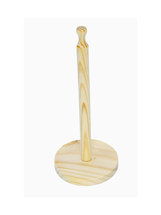 Tpster Βάση για Χαρτί Κουζίνας Ξύλινη Μπεζ 28cm 11252