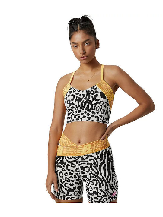 New Balance Relentless Printed Women's Athletic Crop Top with Straps Black