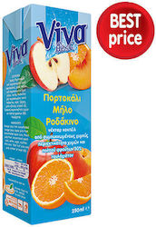 Viva Χυμός Νέκταρ Πορτοκάλι Μήλο Ροδάκινο Viva (250ml)