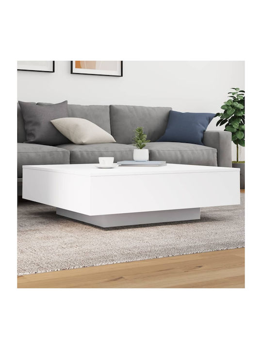 Square Central Wooden Coffee Table White W100xL...
