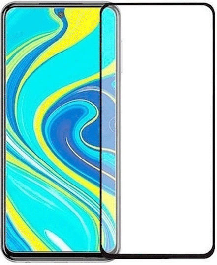 5D 0.3mm Vollflächig gehärtetes Glas Schwarz (Xiaomi Redmi Note 9s, Xiaomi Redmi Note 9 Pro, Xiaomi Redmi Note 9 Pro Max)