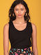 Damen Bluse mit Trägern Schwarz