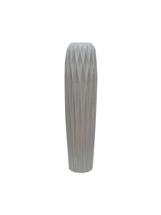 Marhome Decorative Vase Ceramic Gray 20x76cm 1pcs