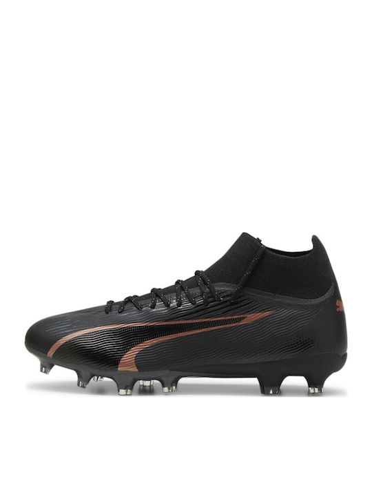 PUMA Ultra Pro Ποδοσφαιρικά Παπούτσια με Τάπες FG/AG Μαύρα PUMA Ultra Pro Ποδοσφαιρικά Παπούτσια με Τάπες FG/AG Μαύρα