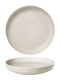Baralee Baralee Teller Suppe aus Porzellan Creme Matt Sagre mit Durchmesser 21.5cm 4Stück