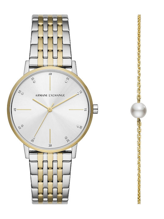 Armani Exchange Ρολόι Μπαταρίας με Μεταλλικό Μπρασελέ Armani Exchange Ρολόι Μπαταρίας με Μεταλλικό Μπρασελέ