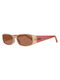 Guess Women's Sunglasses with Beige Plastic Frame and Brown Lens GU7259 N33