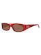 Guess Women's Sunglasses with Red Plastic Frame and Red Lens GU7435 66E