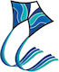 Gunther Kite Blue Wave Tesatura cu Coada & Sfoară 70x90cm 1buc
