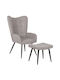 Crawley cu Puf Gri 70x74x105cm