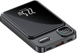 Techsuit MagSafe Power Bank 10000mAh 22.5W με 2 Θύρες USB-C Μαύρο
