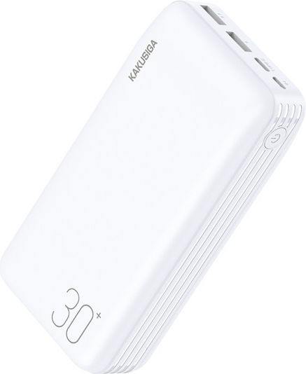 Kakusiga KSC-429 Power Bank 30000mAh 18W με 2 Θύρες USB-A Λευκό