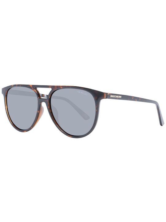 Skechers Men's Sunglasses with Brown Tartaruga Plastic Frame and Gray Lens SE6180 52D